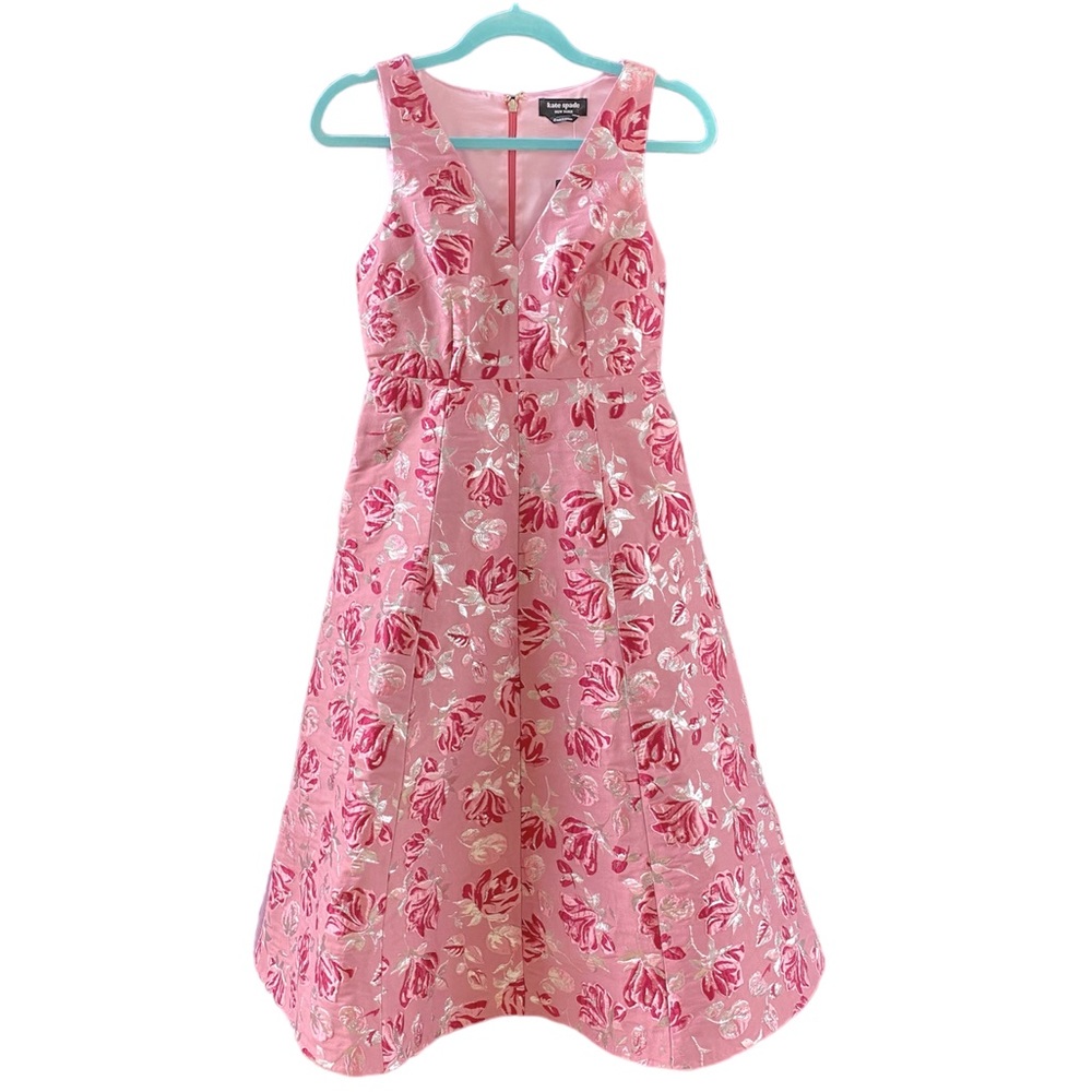 NWT KATE SPADE Rose Brocade Dress - Picture 2 of 6